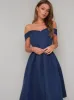 Bardot Plain Midi Dress in Blue sold by Chi Chi London