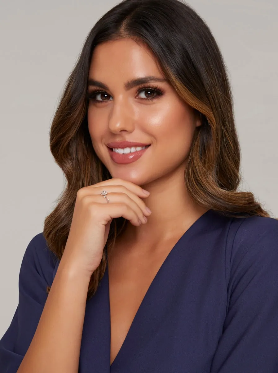 Diamante Sparkle Ring in Silver Tone sold by Chi Chi London product image thumbnail 4