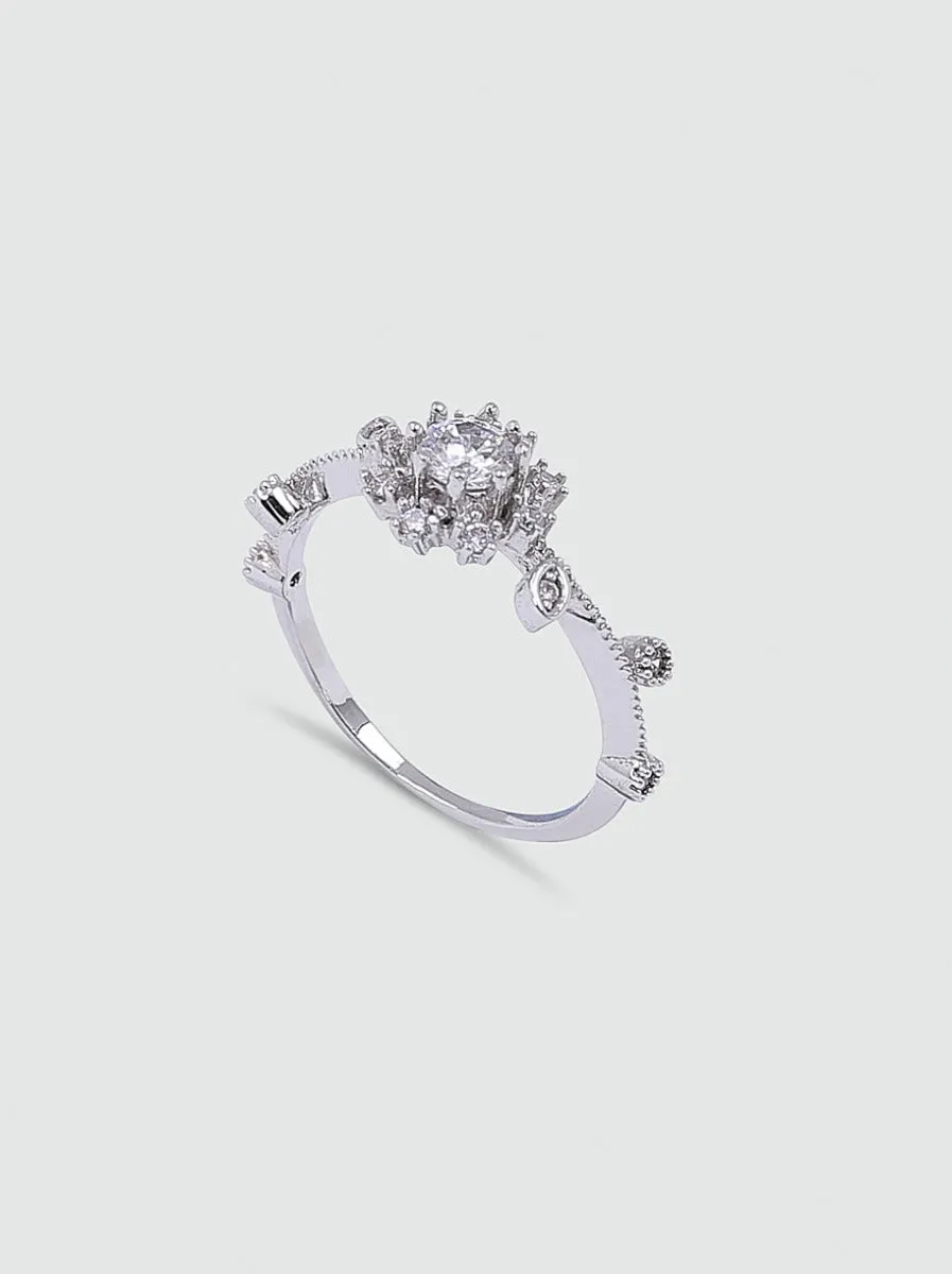 Diamante Sparkle Ring in Silver Tone sold by Chi Chi London
