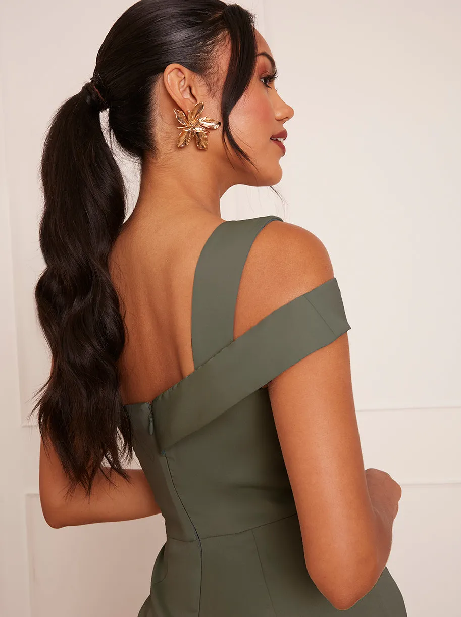 One-Shoulder Jumpsuit in Green sold by Chi Chi London product image thumbnail 2