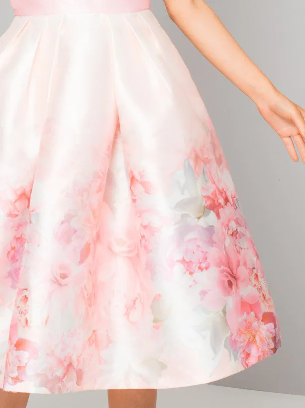 Digital Print Sleeveless Midi Dress in Pink sold by Chi Chi London product image thumbnail 5