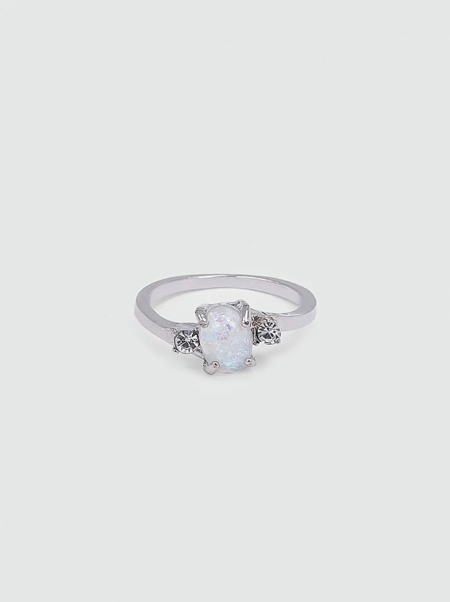 Stone Detail Ring in Silver Tone sold by Chi Chi London product image thumbnail 2