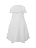 Girls 3D Floral Chiffon Midi Dress in White sold by Chi Chi London