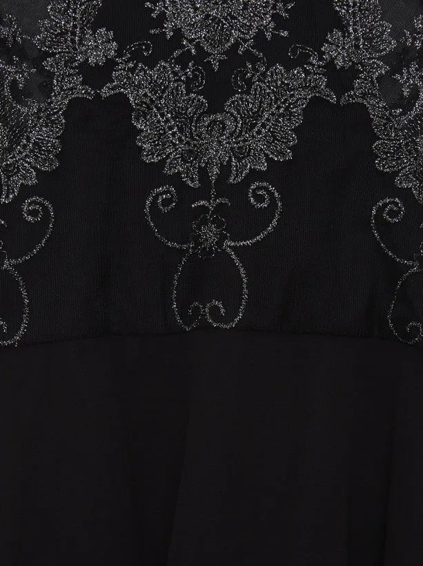 Girls Lace Bodice Party Dress in Black sold by Chi Chi London product image thumbnail 4