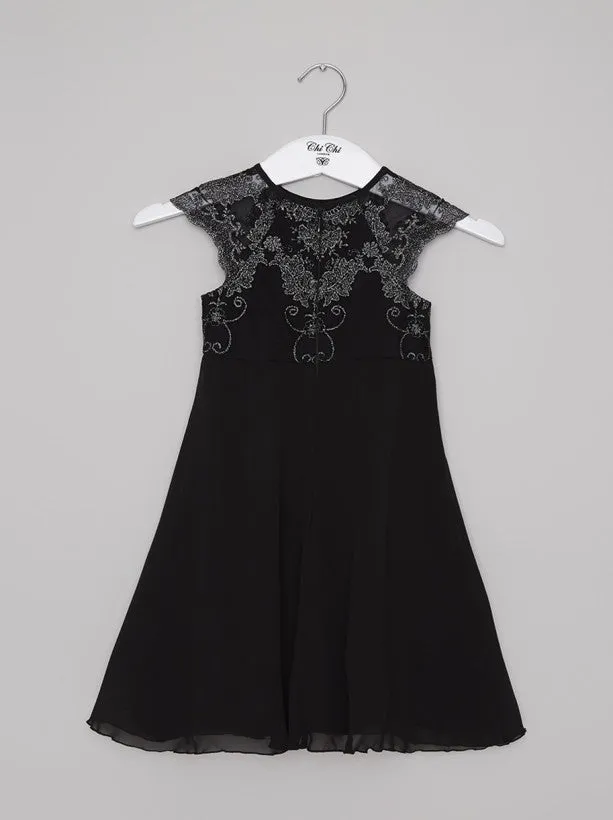 Girls Lace Bodice Party Dress in Black sold by Chi Chi London product image thumbnail 2
