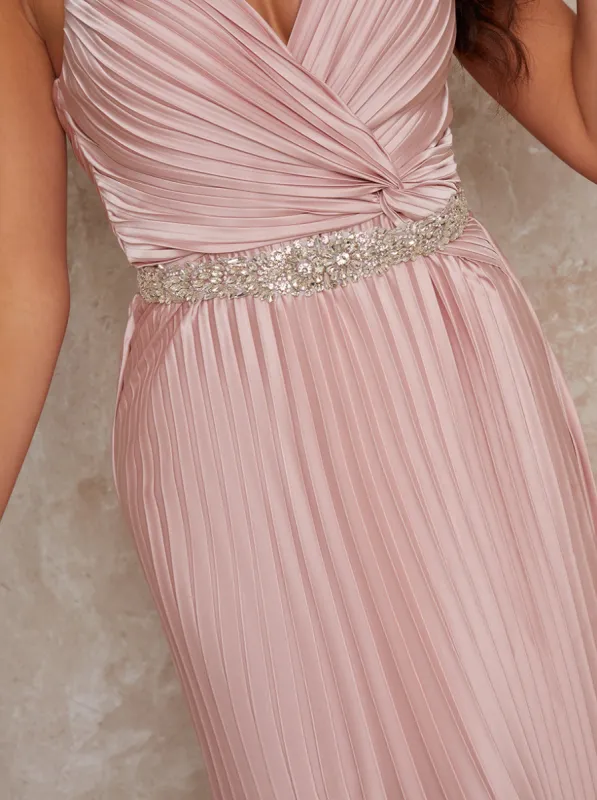 Embellished Floral Waist Belt in Pink sold by Chi Chi London