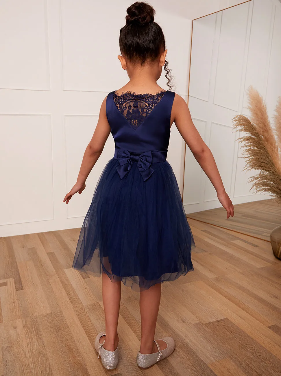 Girls Midi Dress with Sleeveless Design in Blue sold by Chi Chi London product image thumbnail 3