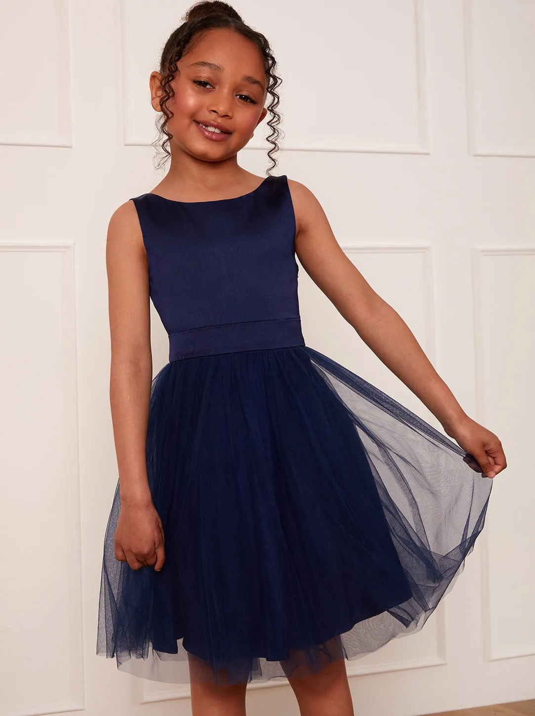 Girls Midi Dress with Sleeveless Design in Blue sold by Chi Chi London product image thumbnail 5