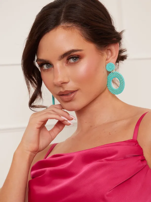 Statement Drop Earrings in Green made by Chi Chi London