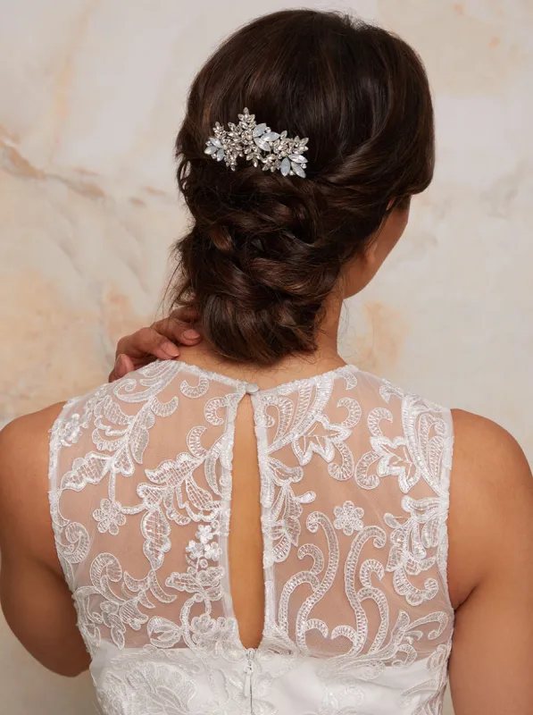 Diamante Bridal Hair Piece in Silver sold by Chi Chi London