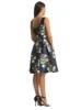 Boat Neck Floral Skater Dress in Navy sold by Chi Chi London