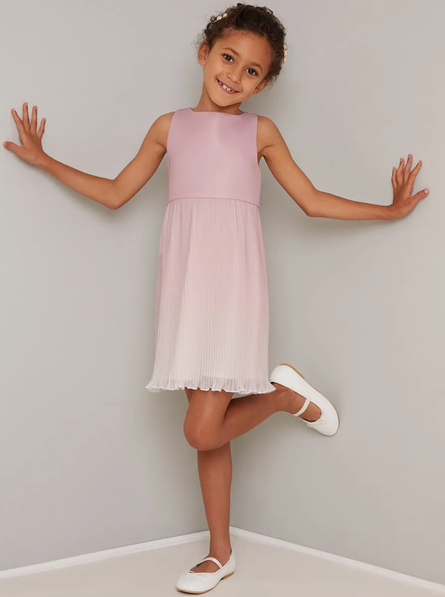 Girls Ombre Pleated Midi Dress in Pink sold by Chi Chi London product image thumbnail 3