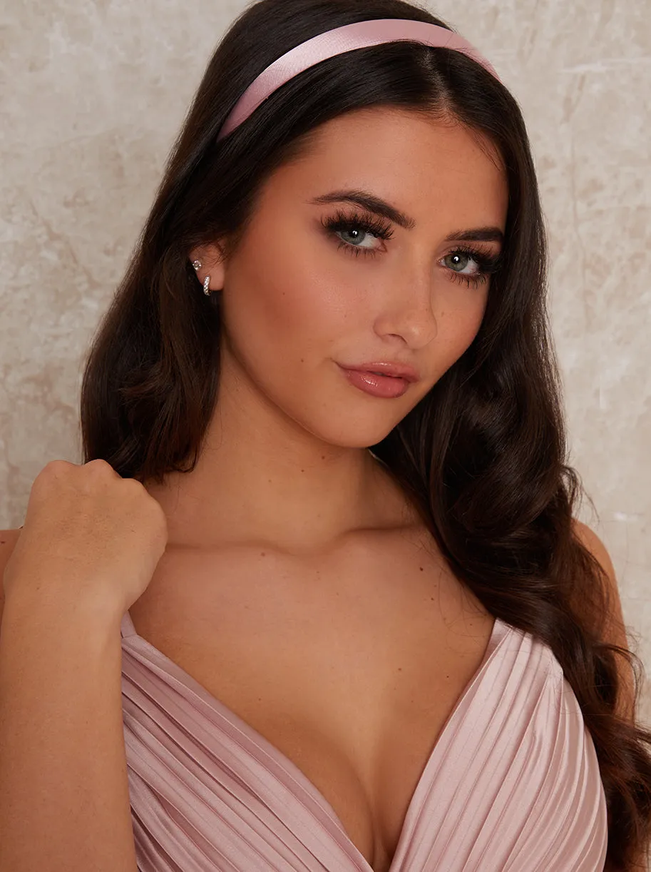 Satin Headband In Pink sold by Chi Chi London product image thumbnail 2