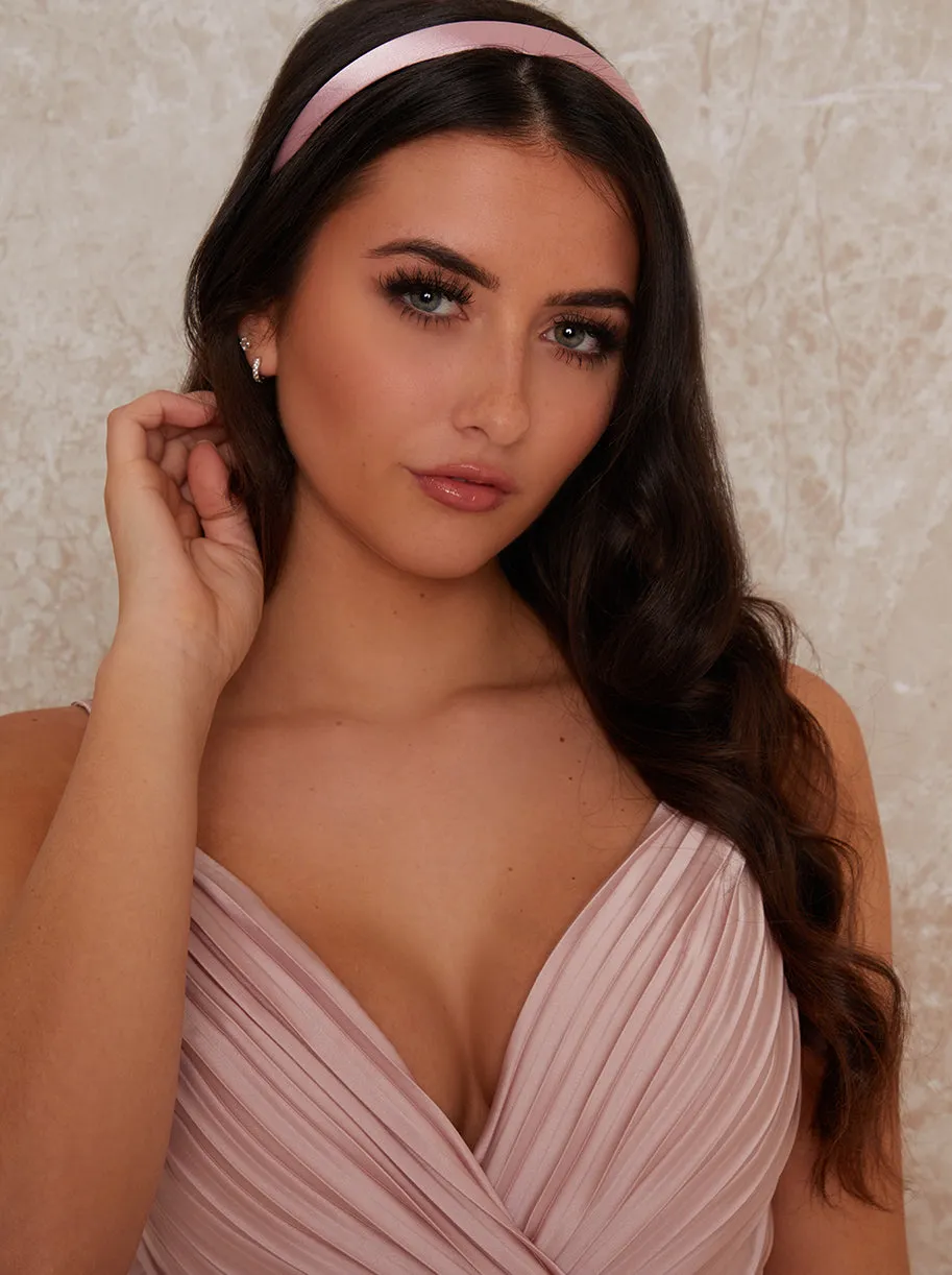 Satin Headband In Pink sold by Chi Chi London product image thumbnail 3