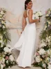 One Shoulder Satin Finish Maxi Dress in White sold by Chi Chi London