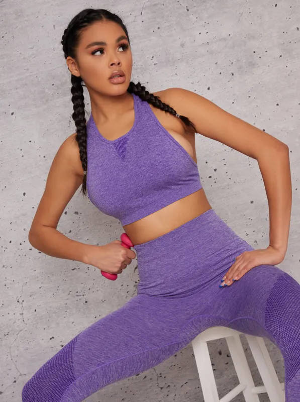 High Rise Cut Out Detail Sports Bra sold by Chi Chi London