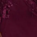 One Shoulder Peplum Floral Embroidered Dress in Plum sold by Chi Chi London product image thumbnail 5