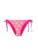 Lace Overly Side Tie Bikini Bottoms in Pink sold by Chi Chi London