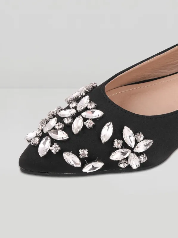 Embellished Pumps in Black sold by Chi Chi London