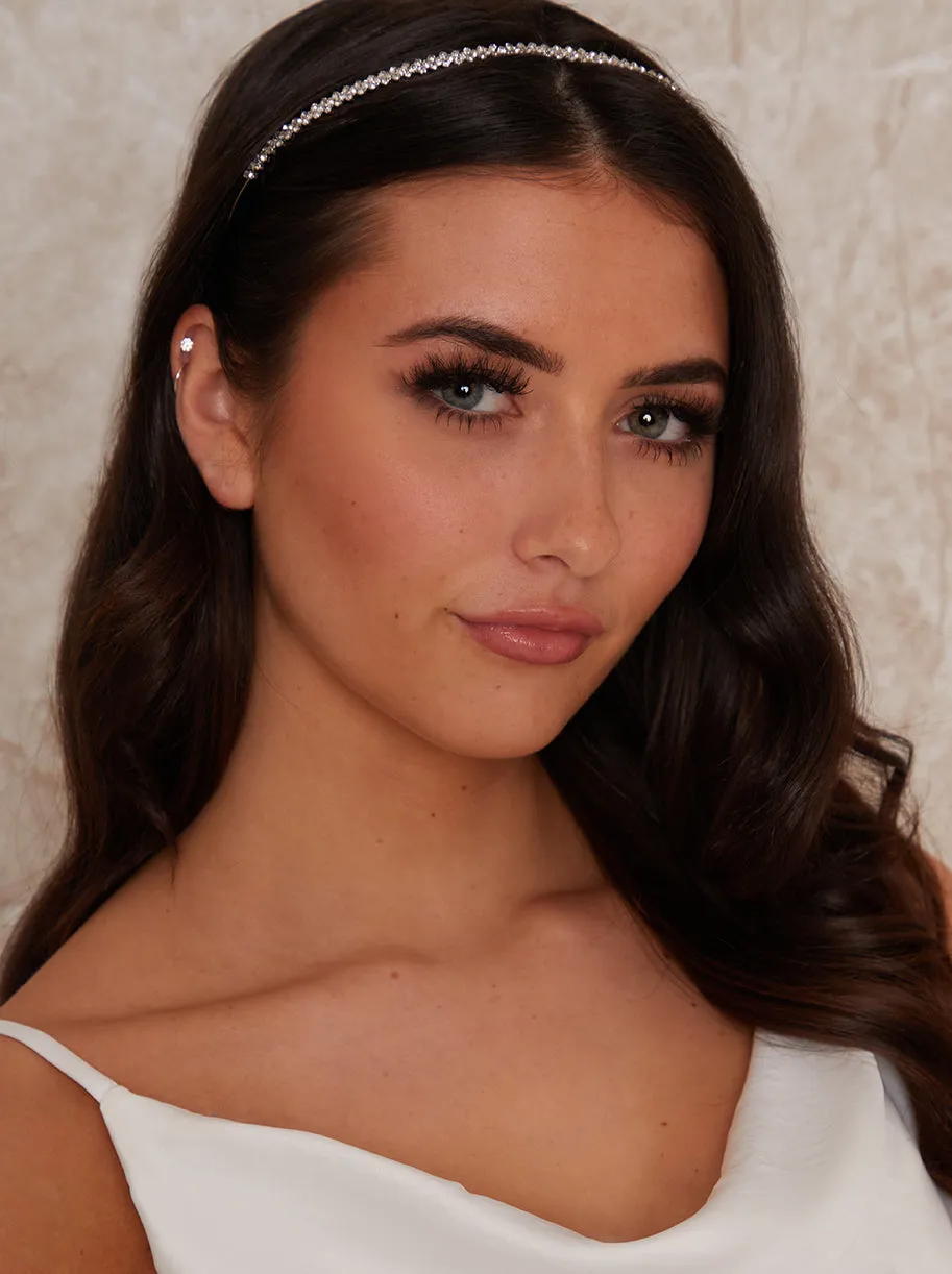 Delicate Diamante Headband in Silver sold by Chi Chi London product image thumbnail 3