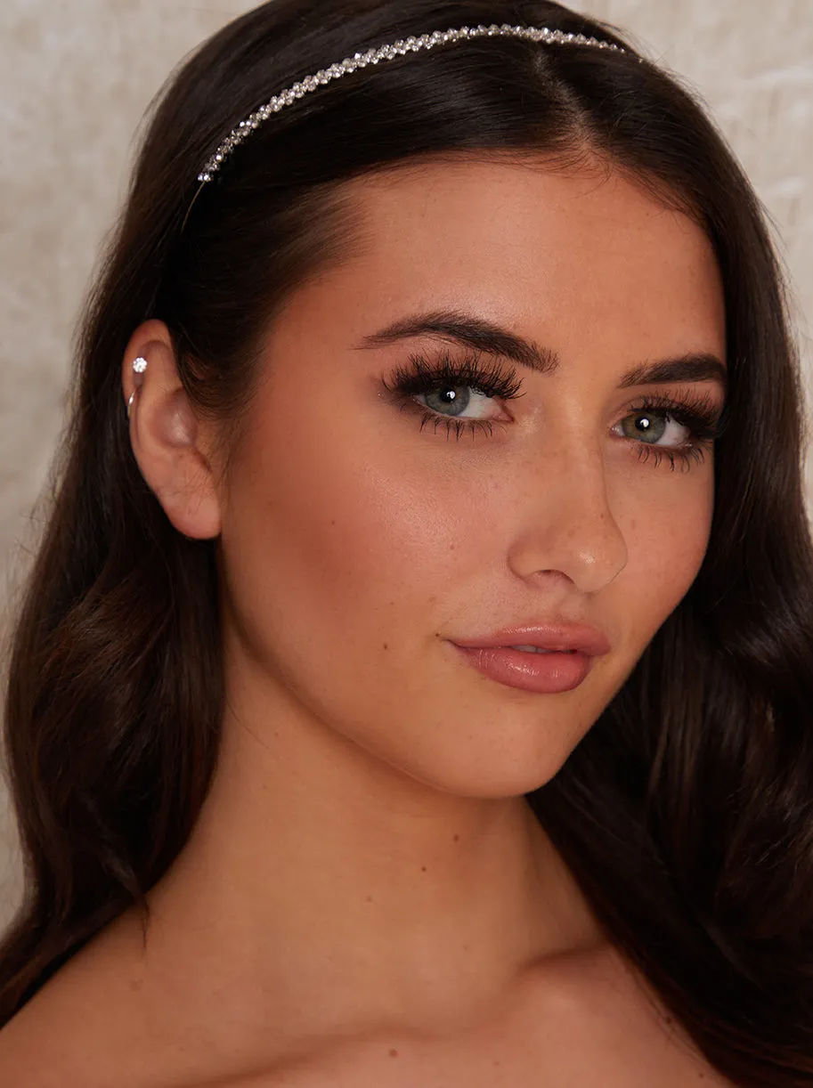 Delicate Diamante Headband in Silver sold by Chi Chi London product image thumbnail 2