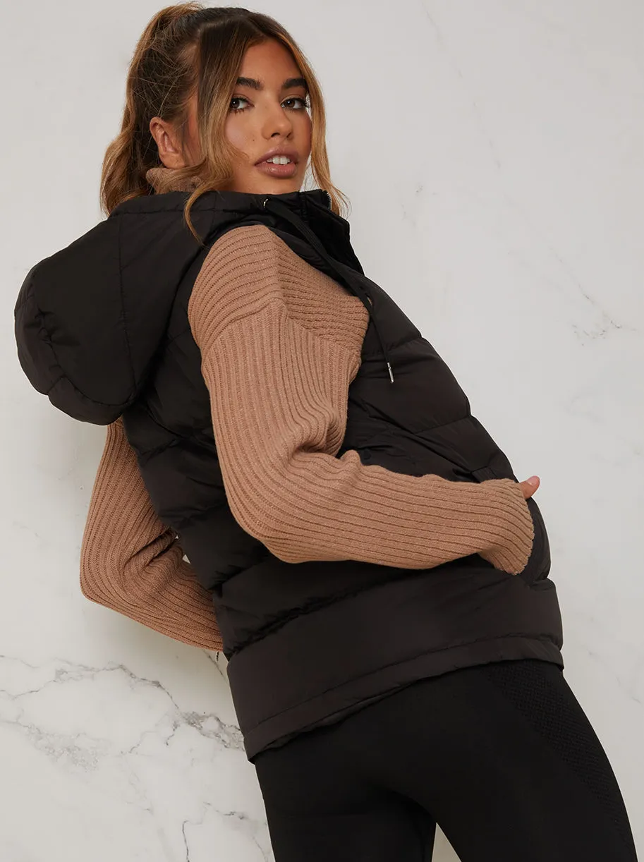 Quilted Puffer Gilet in Black sold by Chi Chi London product image thumbnail 4