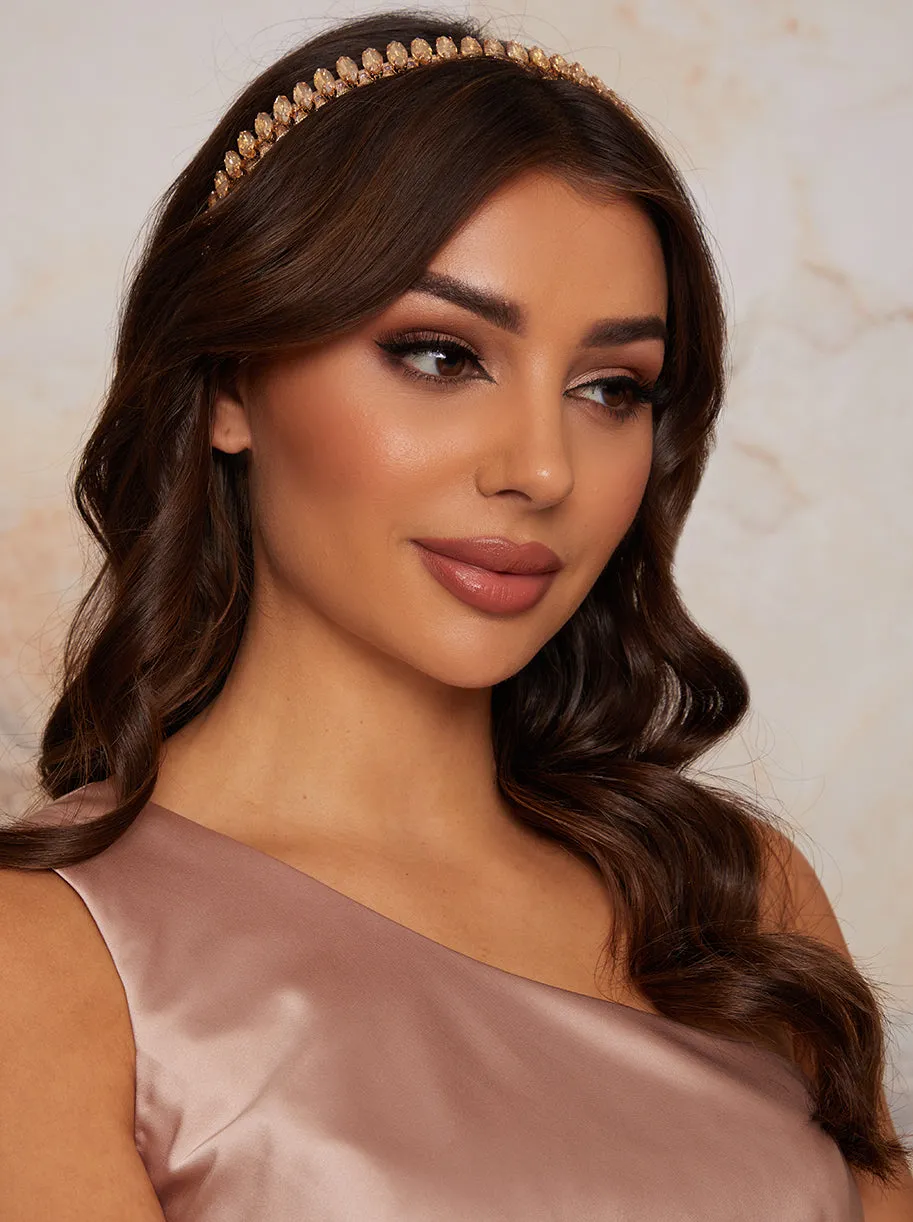 Embellished Headband in Rose Gold sold by Chi Chi London