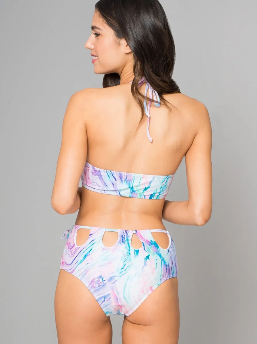 High Waisted Cut Out Bikini Bottoms in Multi sold by Chi Chi London product image thumbnail 4