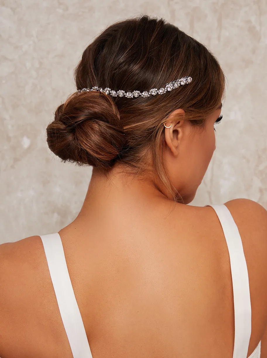 Diamante Embellished Hair Piece in Silver sold by Chi Chi London product image thumbnail 2