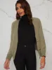 Gold Button Relaxed Fit Cardigan in Green sold by Chi Chi London