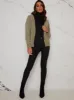 Gold Button Relaxed Fit Cardigan in Green sold by Chi Chi London