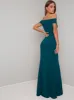 Bardot Neck Lace Detail Maxi Dress in Green sold by Chi Chi London
