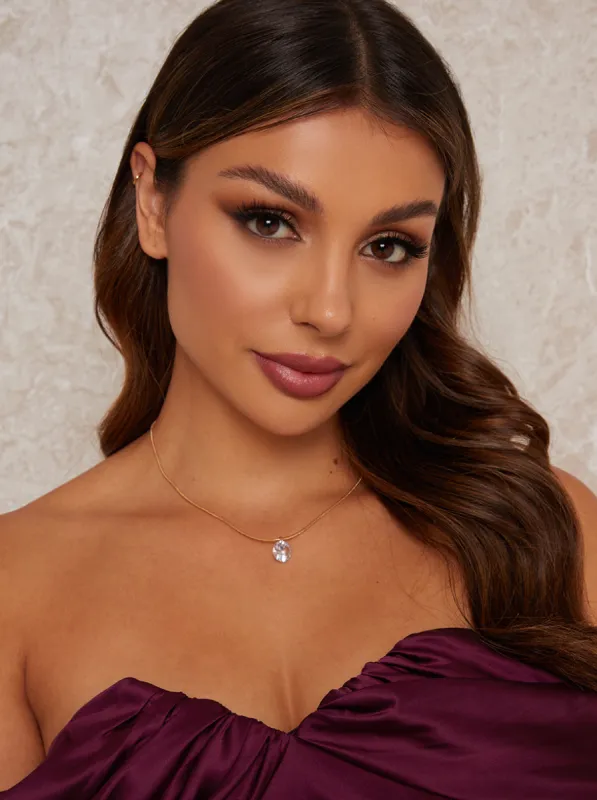 Gemstone Necklace in Gold Tone sold by Chi Chi London