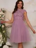 Lace Bodice Cut Out Midi Dress in Lilac sold by Chi Chi London