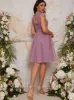 Lace Bodice Cut Out Midi Dress in Lilac sold by Chi Chi London