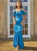 Satin Cami Strap Ruffle Detail Bodycon Dress in Teal sold by Chi Chi London