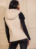 Quilted Puffer Gilet in Cream sold by Chi Chi London