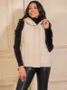 Quilted Puffer Gilet in Cream sold by Chi Chi London