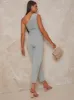 One Shoulder Jumpsuit in Green sold by Chi Chi London