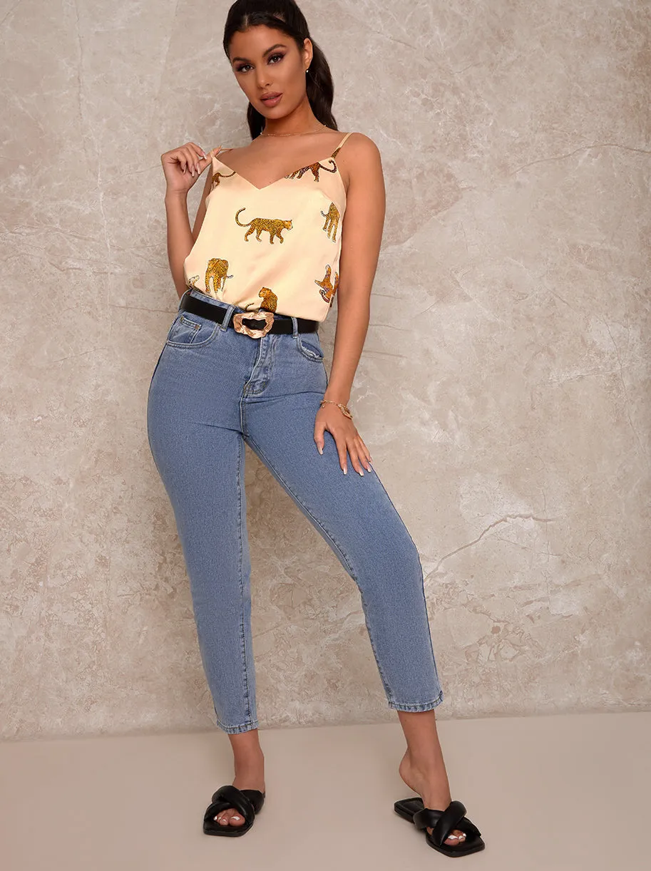 Animal Print Cami Top in Cream sold by Chi Chi London product image thumbnail 2