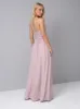 Halter Style Lace Bodice Maxi Dress in Pink sold by Chi Chi London