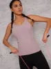 Sleeveless Sports Top with Keyhole Back in Beige sold by Chi Chi London
