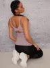 Sleeveless Sports Top with Keyhole Back in Beige sold by Chi Chi London
