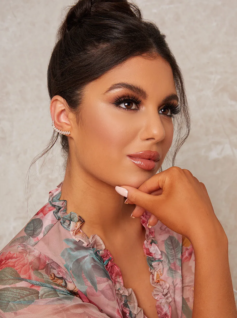 Jewelled Cuff Earrings in Gold Tone sold by Chi Chi London product image thumbnail 2