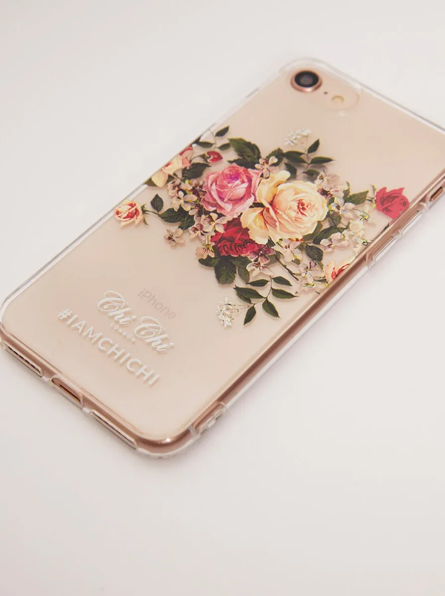 Clear Rose Floral Print Phone Case sold by Chi Chi London product image thumbnail 3
