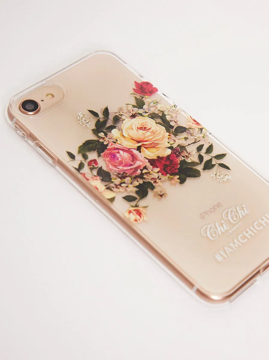 Clear Rose Floral Print Phone Case sold by Chi Chi London product image thumbnail 2