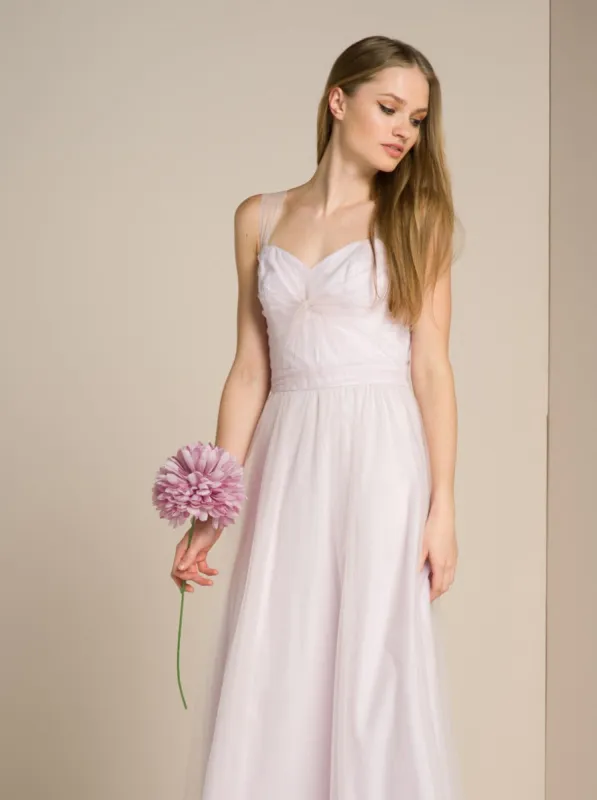 Cami Strap Lace Maxi Dress In Lilac sold by Chi Chi London