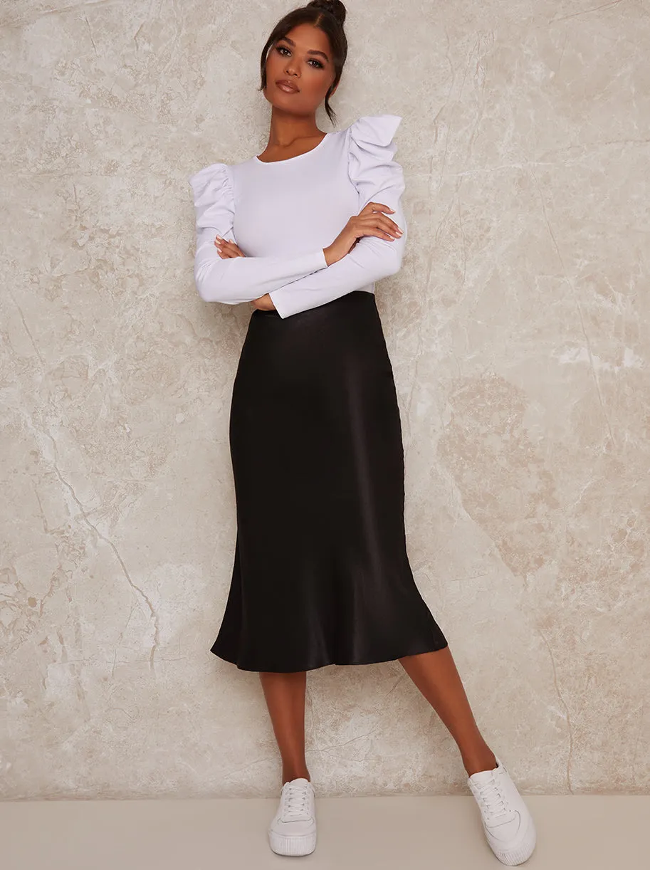 Ruched Puff Long Sleeve Top in White sold by Chi Chi London product image thumbnail 2
