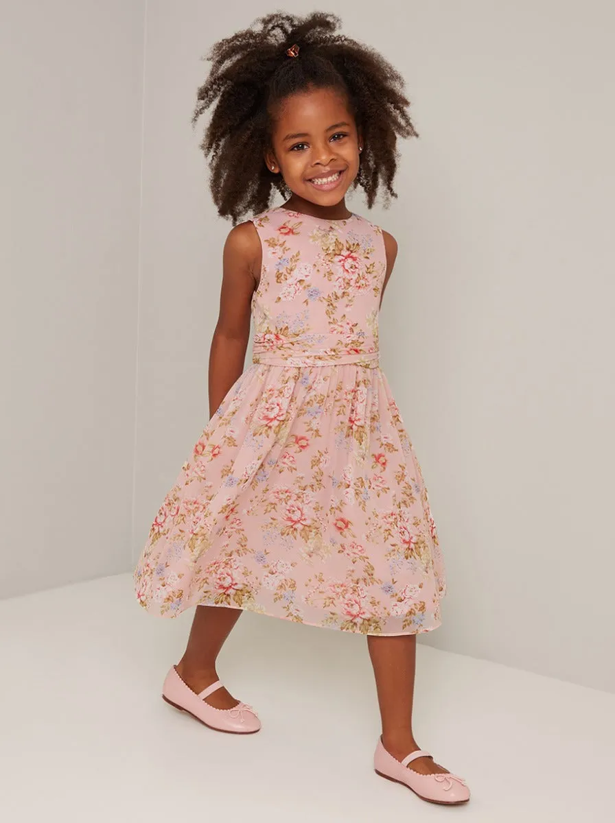 Girls Floral Dress in Pink sold by Chi Chi London