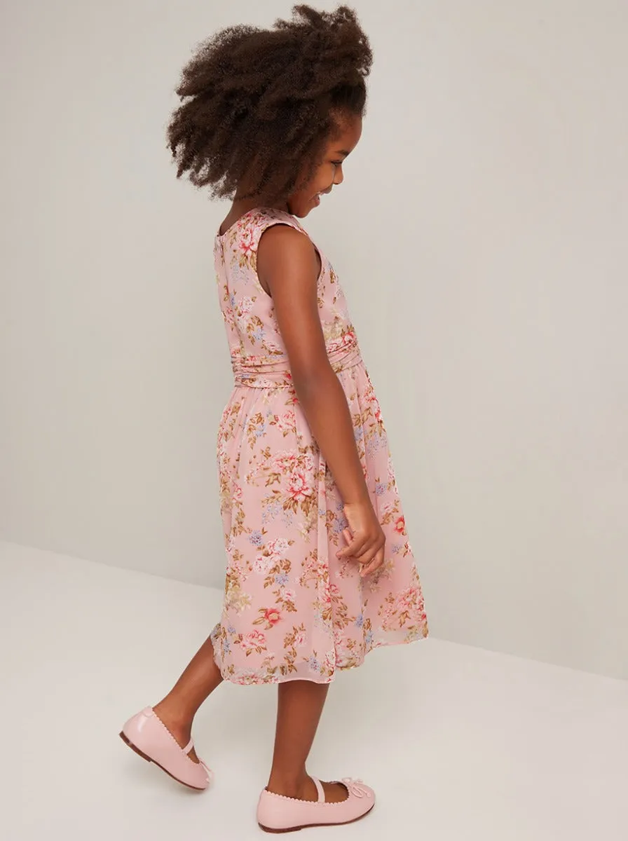 Girls Floral Dress in Pink sold by Chi Chi London product image thumbnail 4